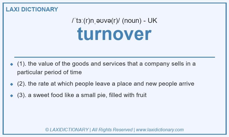 Definition turnover in British English