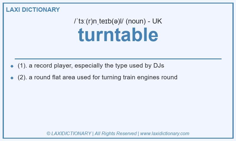 Definition turntable in British English