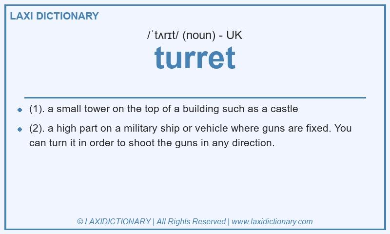 Definition turret in British English