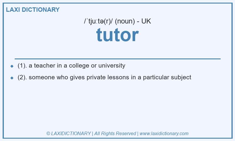 Definition tutor in British English