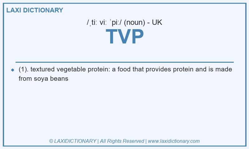 Definition TVP in British English