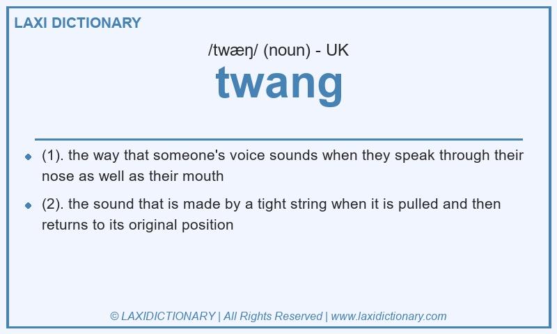 Definition twang in British English