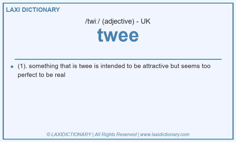Definition twee in British English