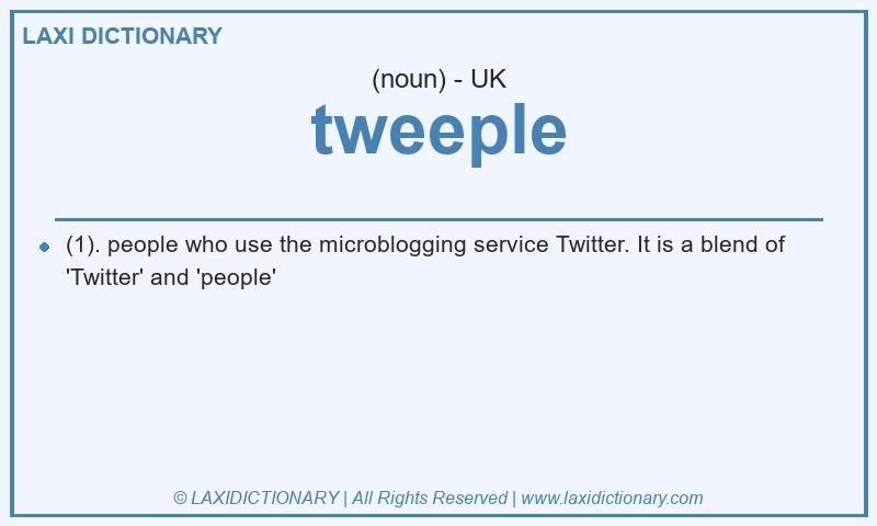 Definition tweeple in British English