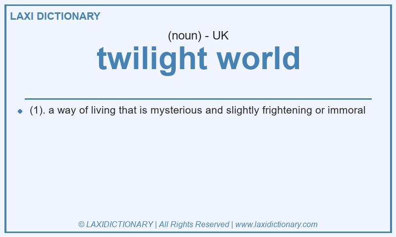 Definition twilight world in British English