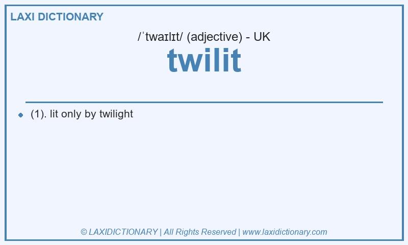 Definition twilit in British English