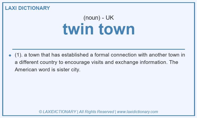 Definition twin town in British English