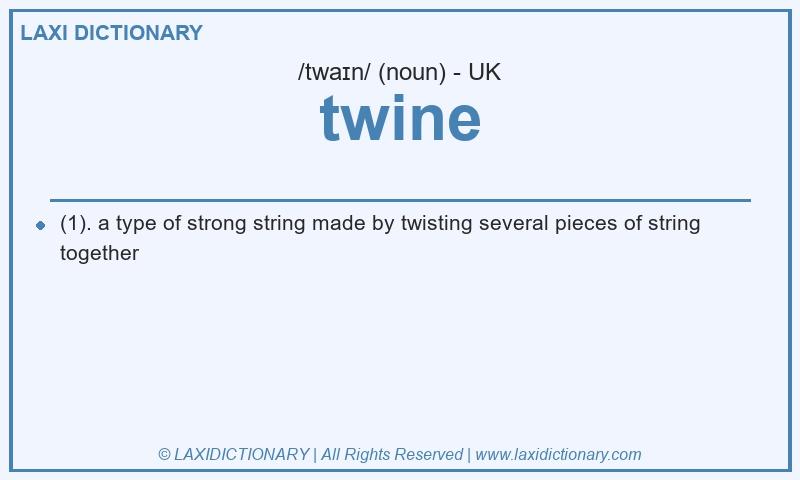 Definition twine in British English