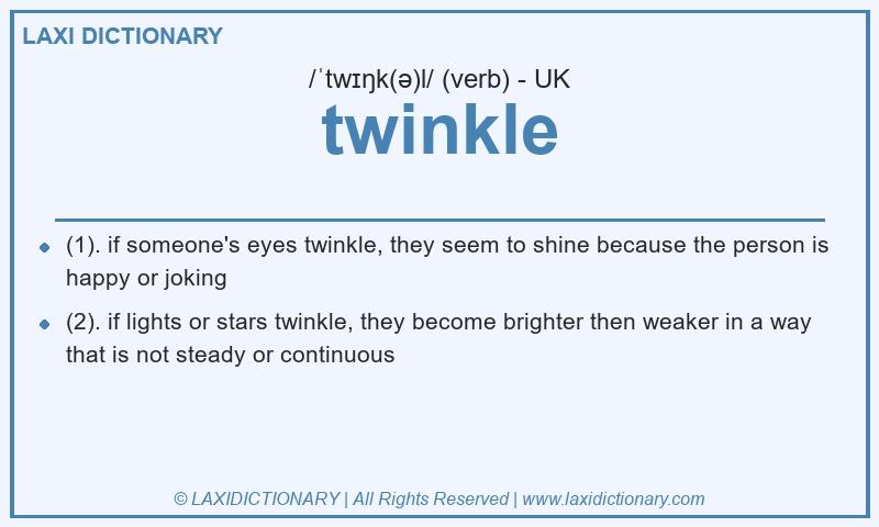 Definition twinkle in British English
