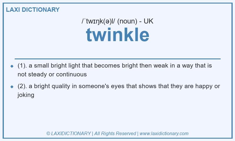 Definition twinkle in British English
