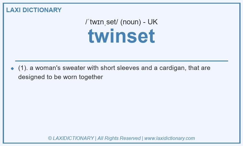 Definition twinset in British English