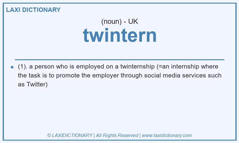 Definition twintern in British English