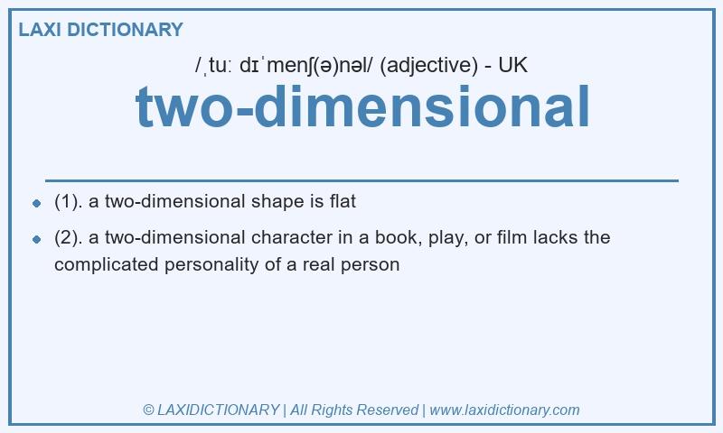 Definition two-dimensional in British English