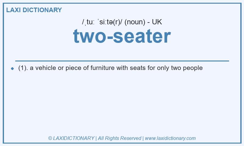 Definition two-seater in British English