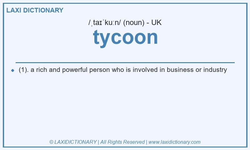 Definition tycoon in British English