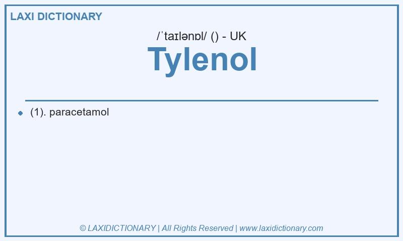 Definition Tylenol in British English