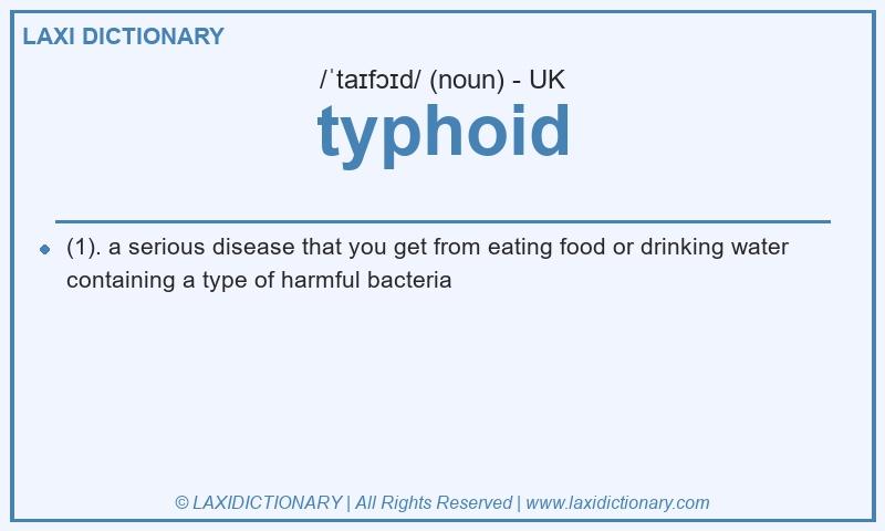 Definition typhoid in British English