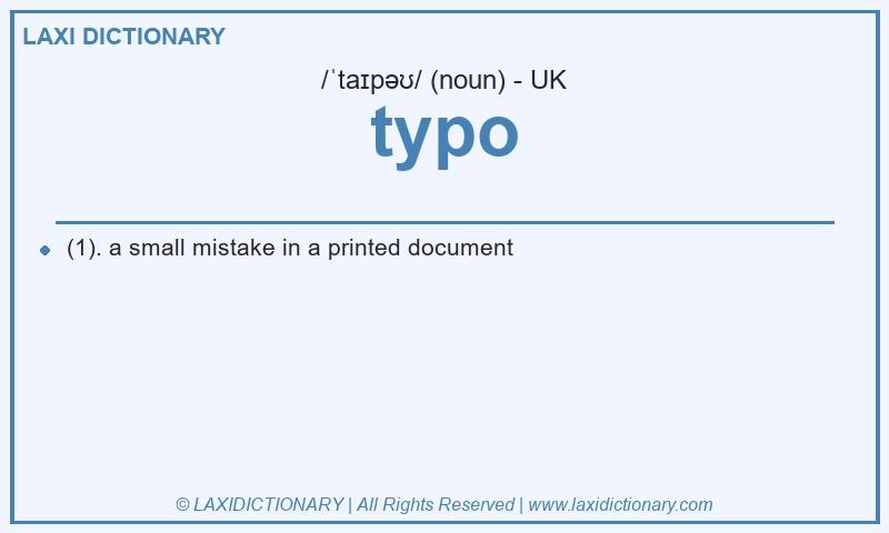 Definition typo in British English