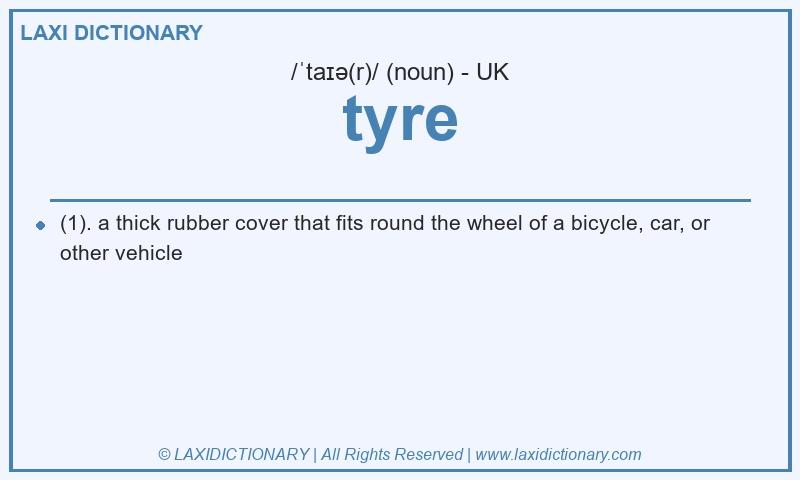 Definition tyre in British English