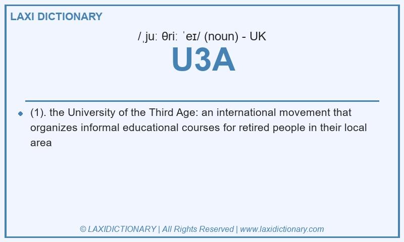 Definition U3A in British English