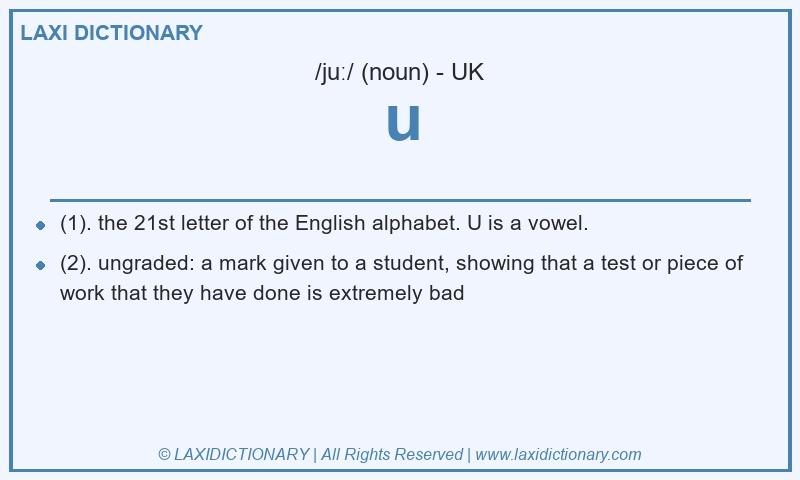 Definition u in British English
