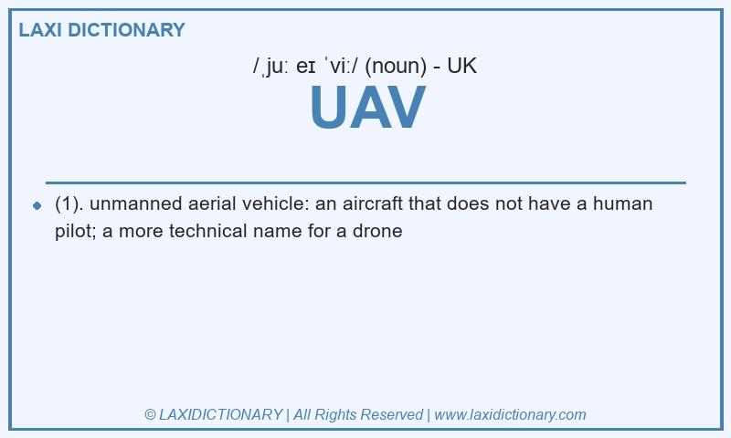 Definition UAV in British English