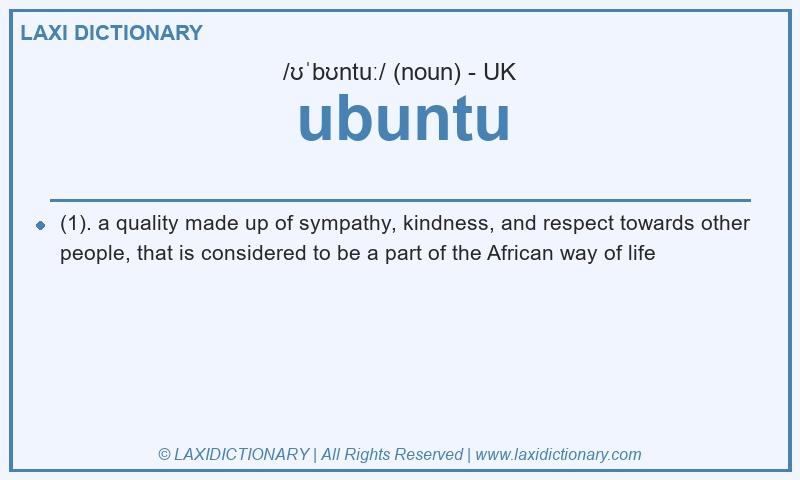 Definition ubuntu in British English