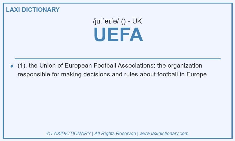 Definition UEFA in British English