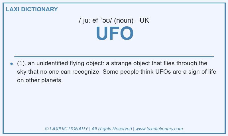 Definition UFO in British English