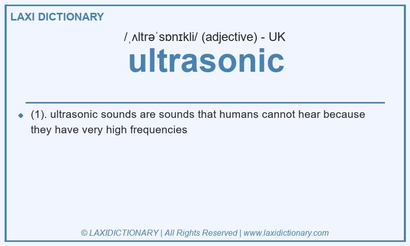 Definition ultrasonic in British English