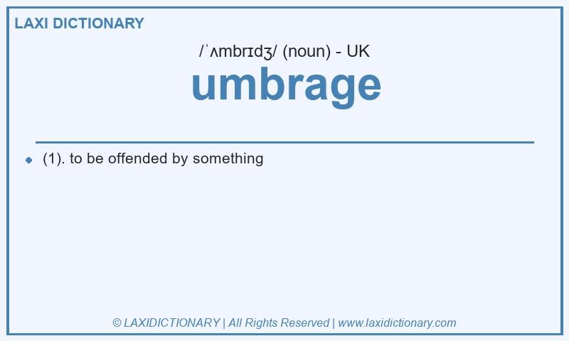 Definition umbrage in British English