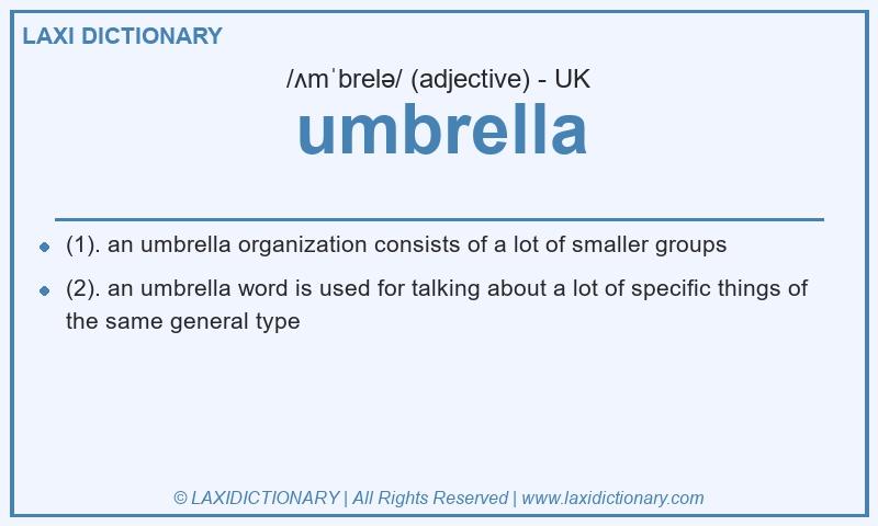 Definition umbrella in British English