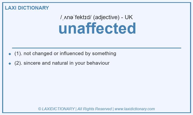 Definition unaffected in British English