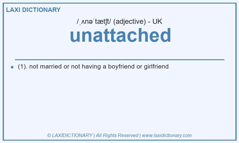 Definition unattached in British English
