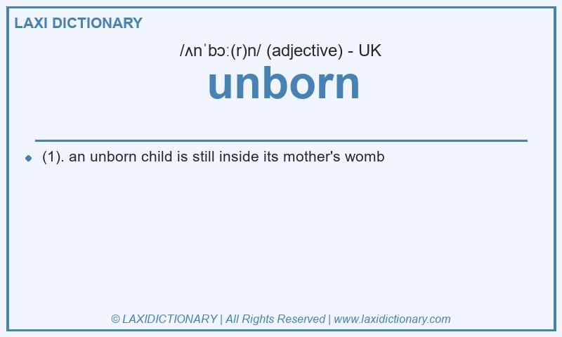 Definition unborn in British English