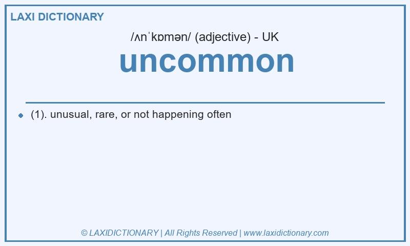 Definition uncommon in British English