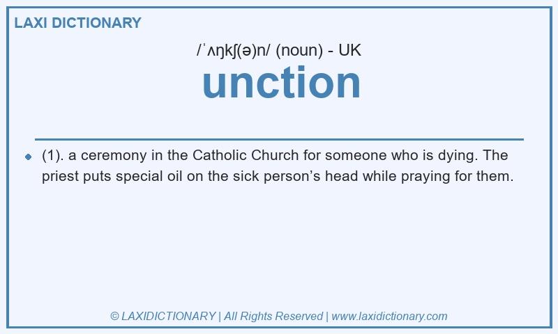Definition unction in British English