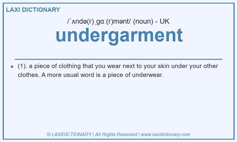 Definition undergarment in British English