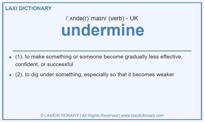 Definition undermine in British English