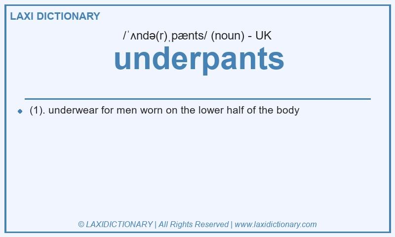 Definition underpants in British English