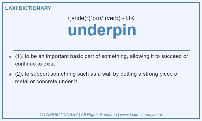 Definition underpin in British English