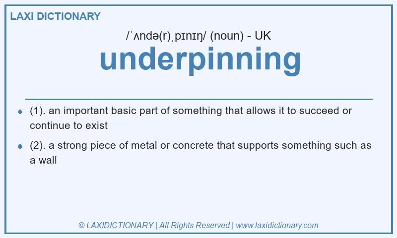 Definition underpinning in British English