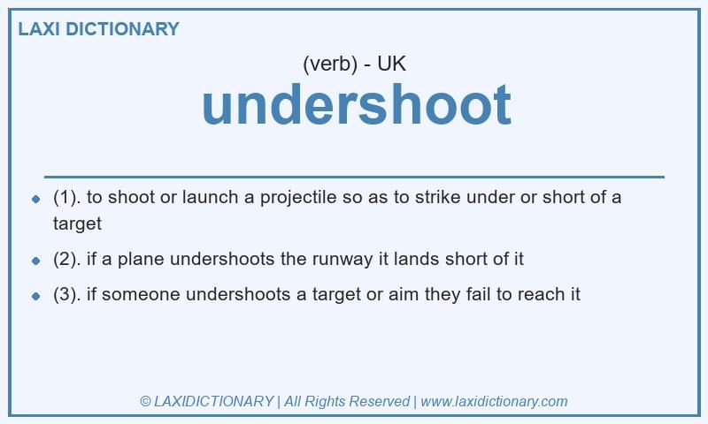 Definition undershoot in British English