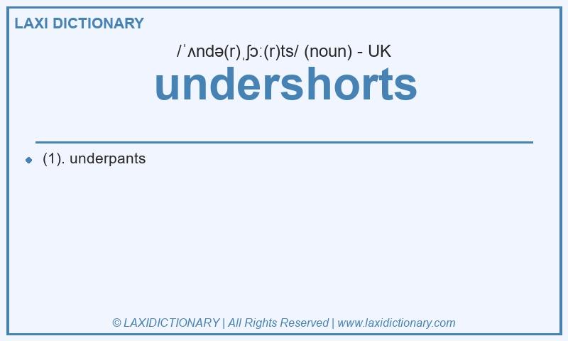 Definition undershorts in British English