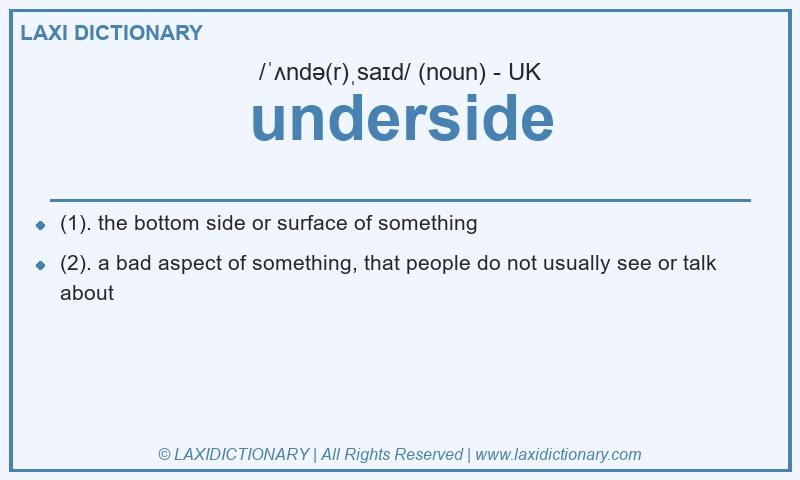 Definition underside in British English