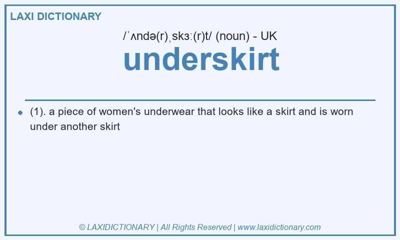 Definition underskirt in British English