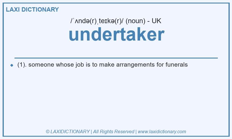 Definition undertaker in British English