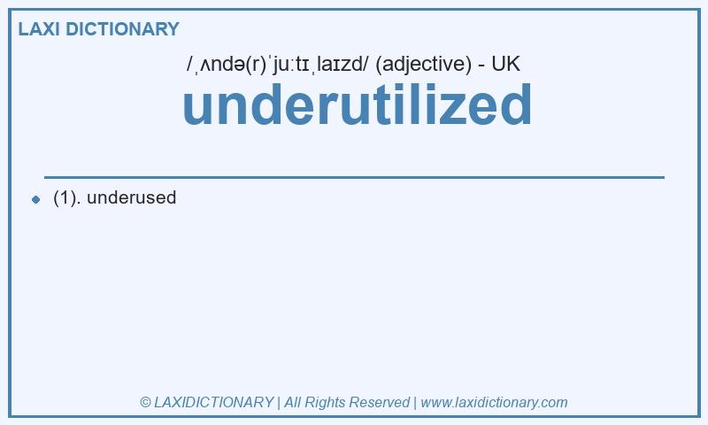 Definition underutilized in British English