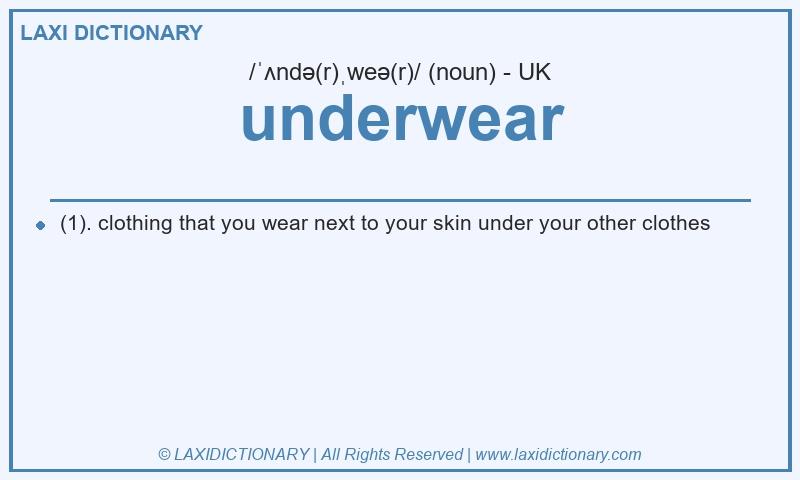 Definition underwear in British English