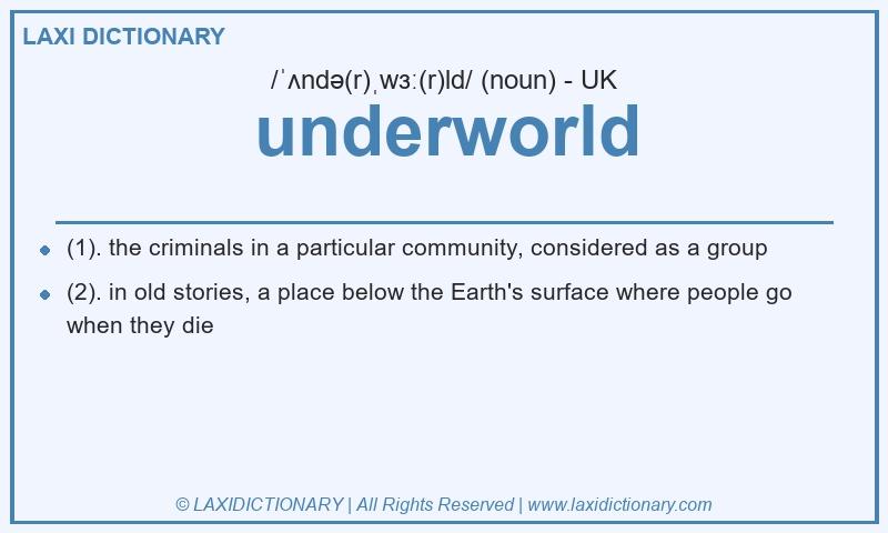 Definition underworld in British English
